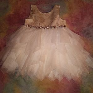 18 Months American Princess White Tule & Rhinestone Dress